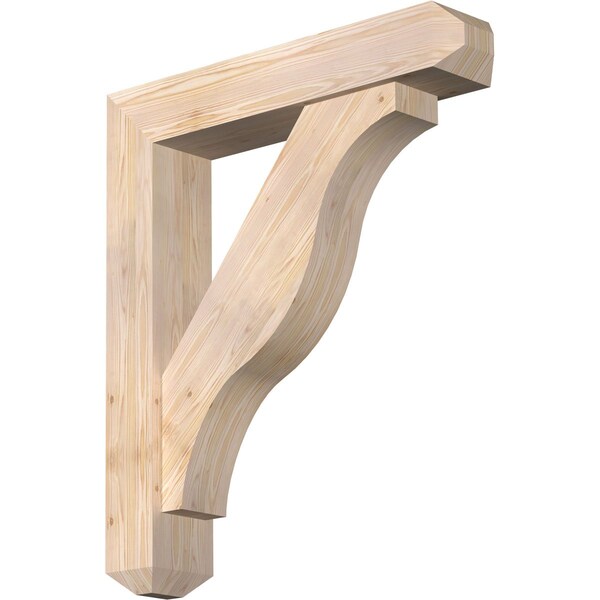 Ekena Millwork Funston Craftsman Smooth Bracket w/ Offset Brace, Douglas Fir, 7 1/2"W x 38"D x 44"H BKT0806X38X44FST04SDF - main